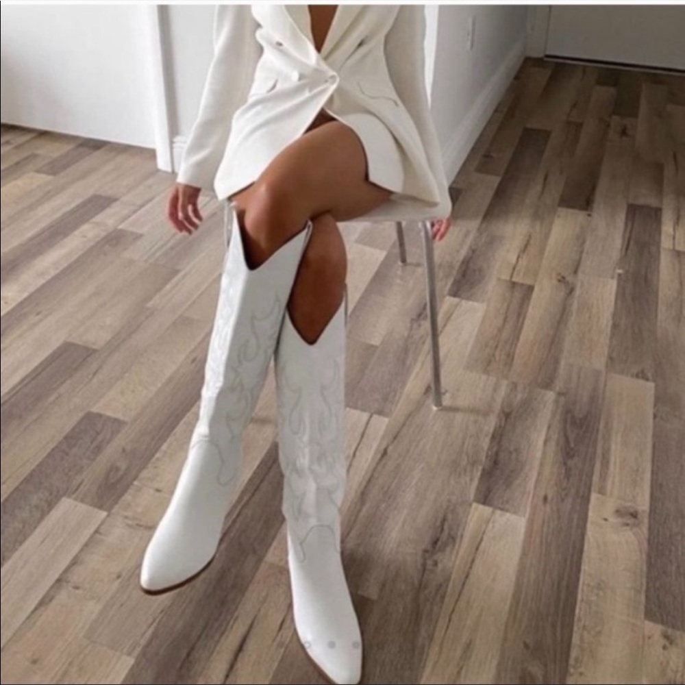 Urson White Western Boot